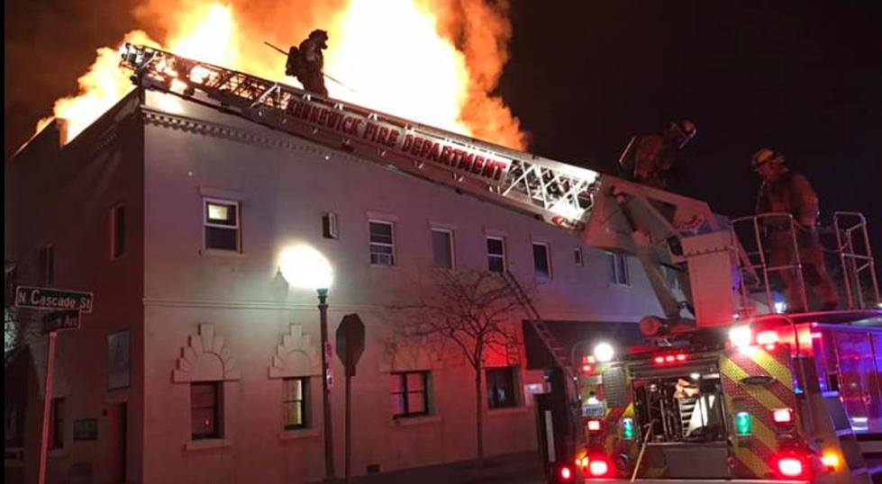 Cascade Building Torched in Downtown Kennewick, One to Hospital