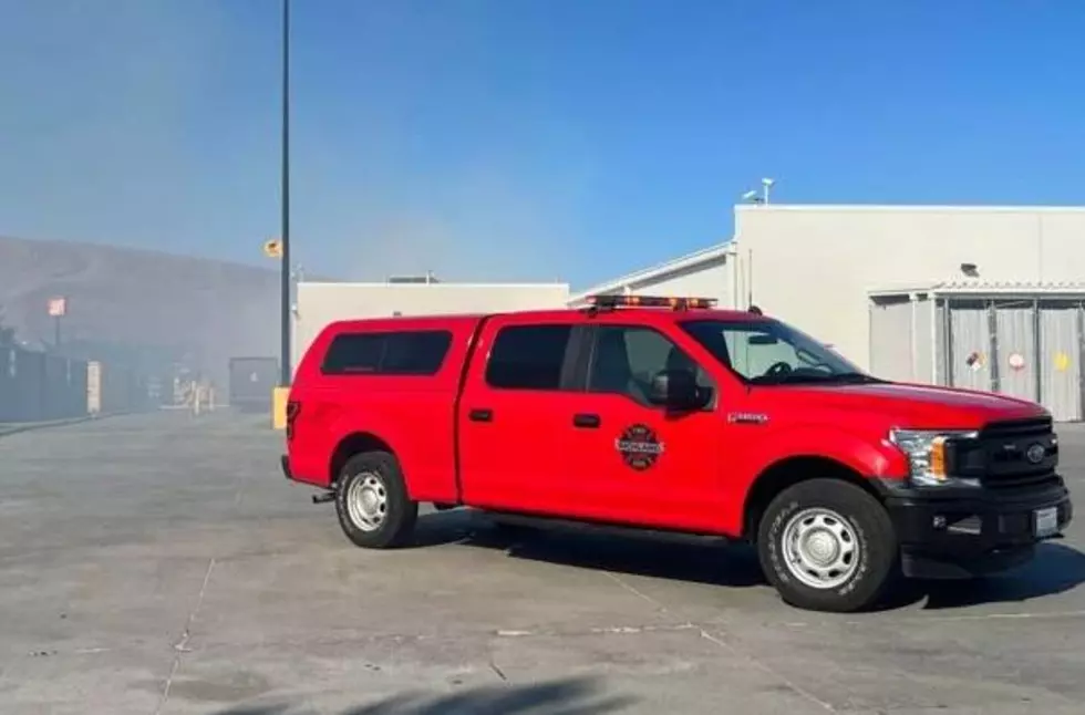 Cardboard Fire Sends Plume High Above Richland Walmart