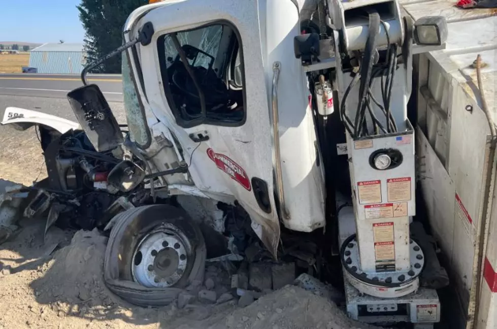Semi vs. Big Tire Service Truck Crash Sends 2 to Hospital
