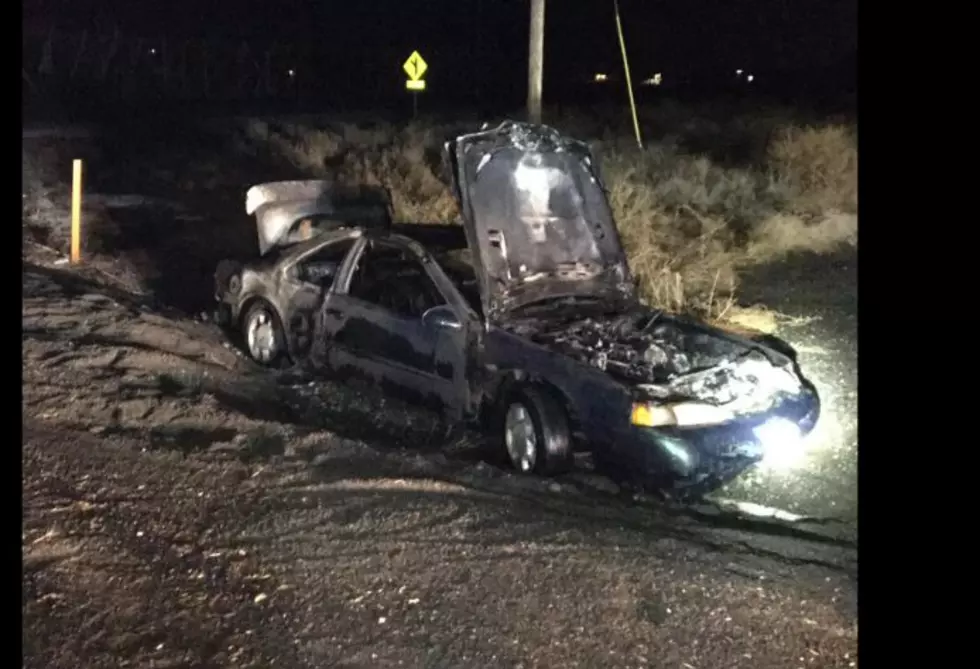 Crash Triggers Brush Fire, Destroys Driver&#8217;s Car Near Prosser