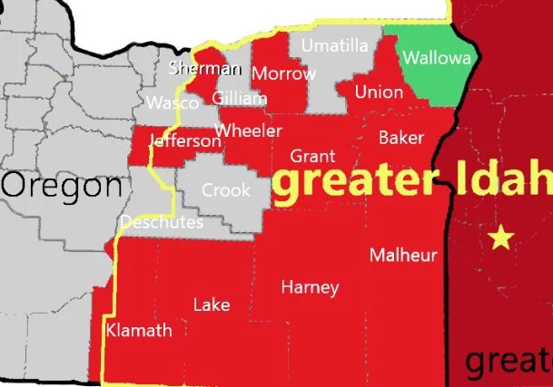 Another Oregon County Set To Vote On Joining Idaho   Attachment 1 11 Greater Idaho Map 