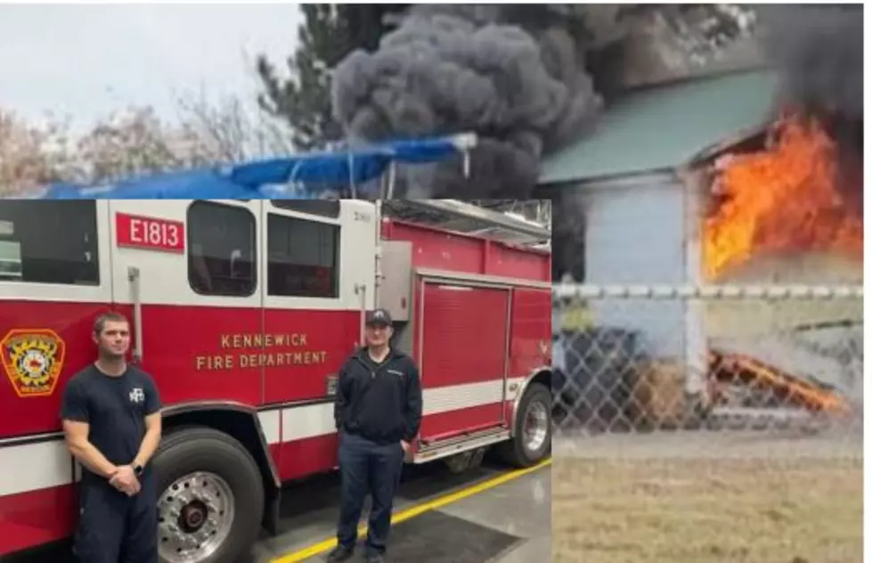 Kennewick Firefighters Pull Person from Burning Garage