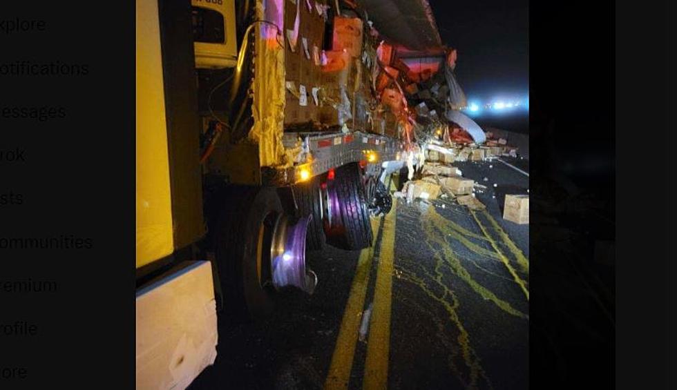 Egg Semi-Truck Crash Scrambles Traffic on Busy West-Side Highway