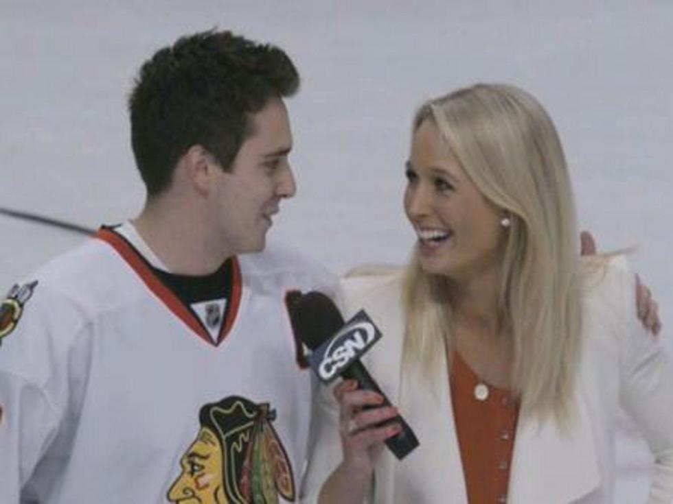 Watch This Hockey Fan Awkwardly Propose to a Hot Sideline Reporter [VIDEO]
