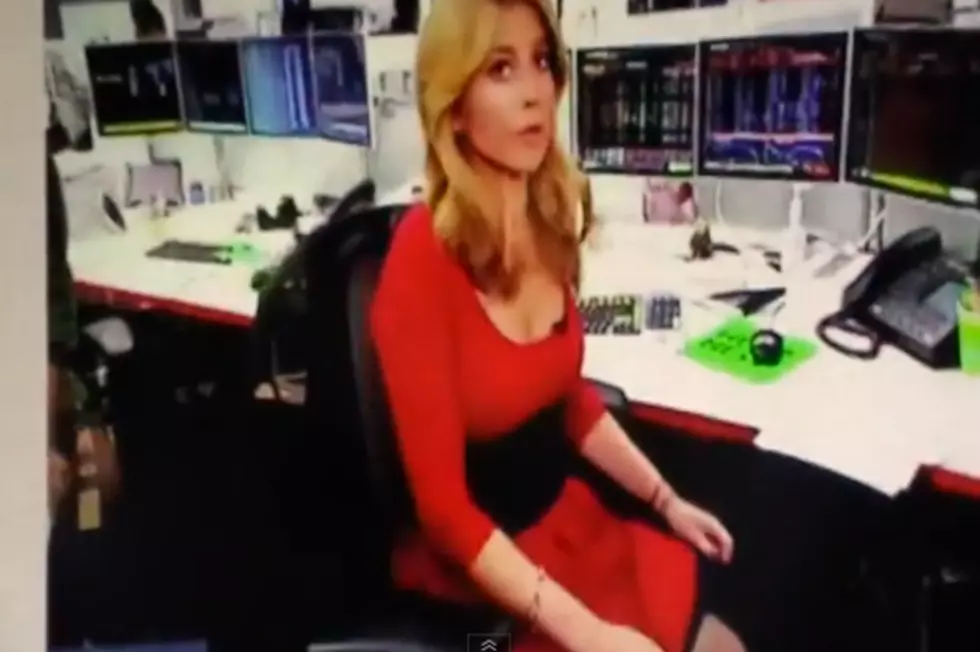 Reporter Caught On Camera With Skirt Jacked Up