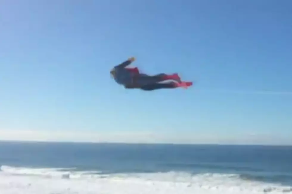 RC Superman Flies Over California Coast