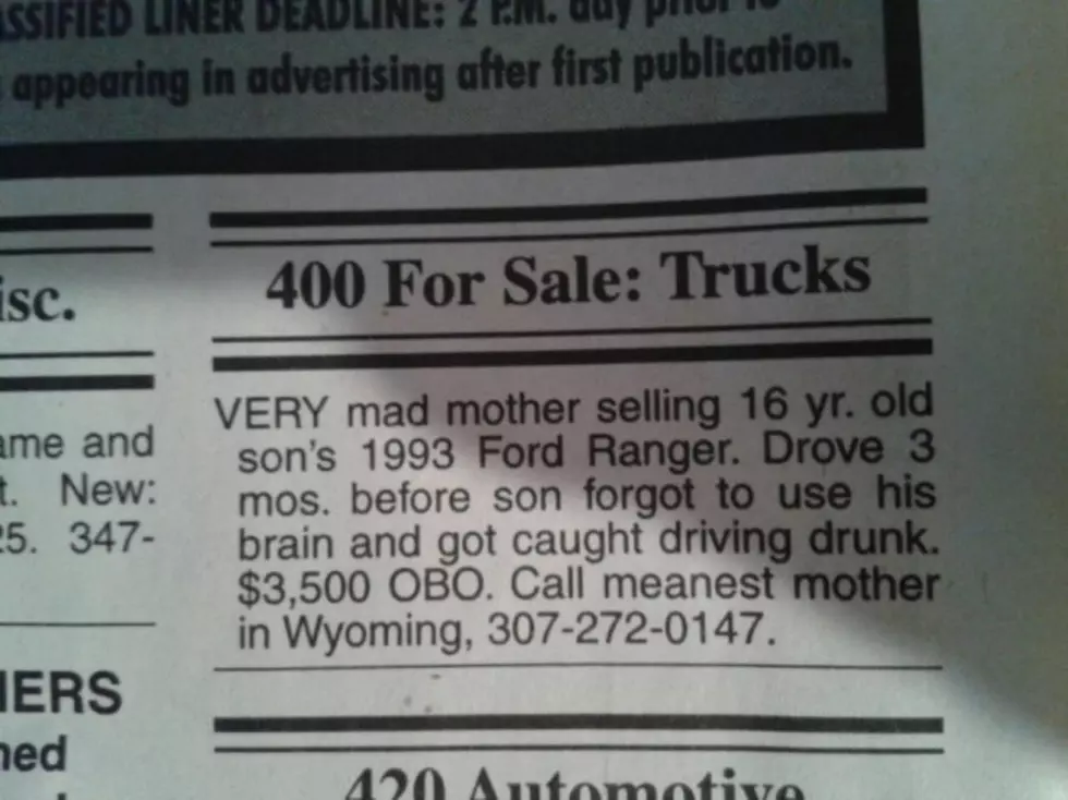 Very Mad Mother Selling Son’s Truck After Drunk Driving [PHOTO]