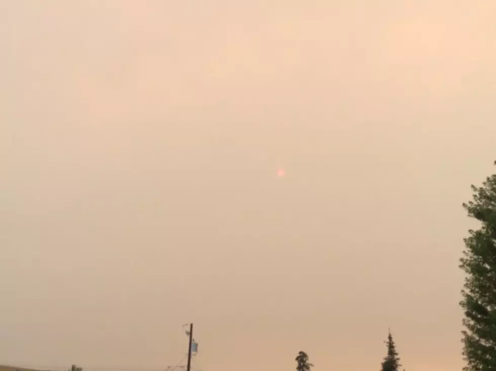 The Sun Was Nearly Obscured By Forest Fire Smoke In The Yakima Valley Yesterday Afternoon