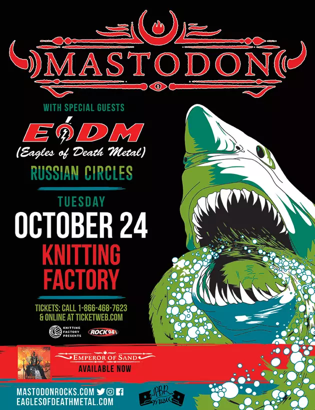 Mastodon, Eagles of Death Metal To Play Spokane Show This Fall
