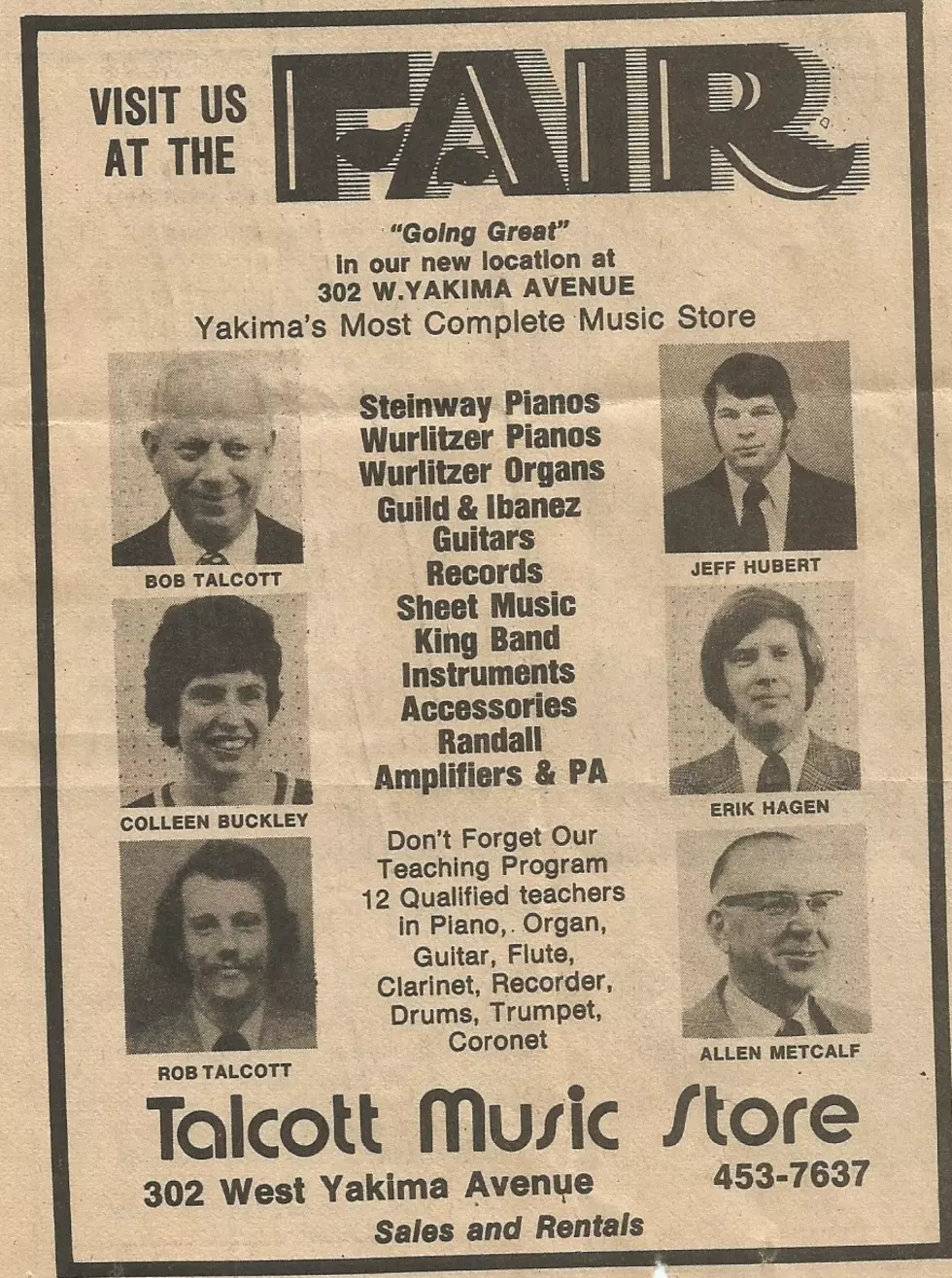 Fair Ad for a music store. Late 70's early 80's.