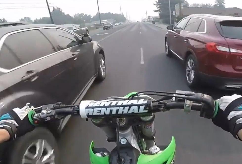 Video of Dirt Biker Eluding Police, Tearing Up The Streets Of Yakima!