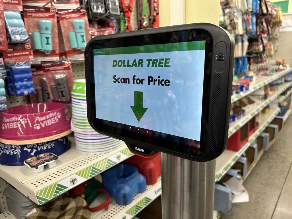 price scanner at a dollar store.