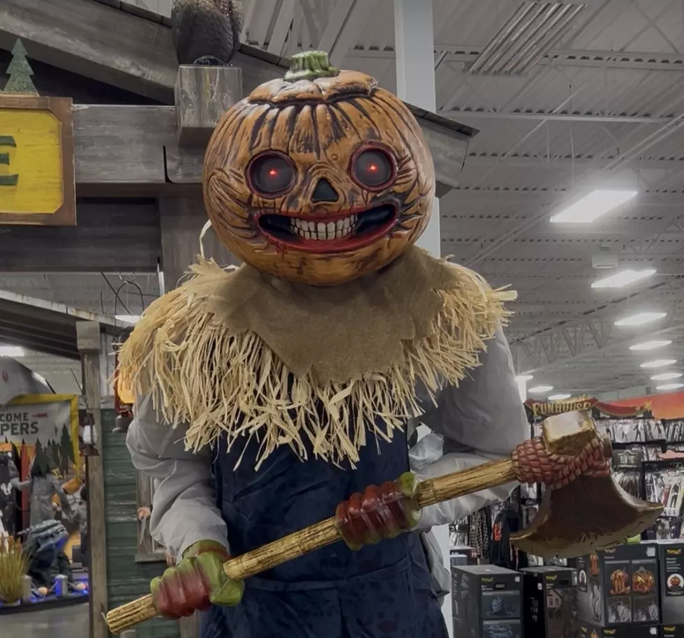 halloween statue, pumpkin scarecrow.