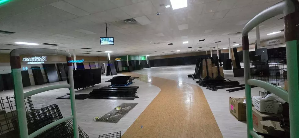 vacant store with boxes.