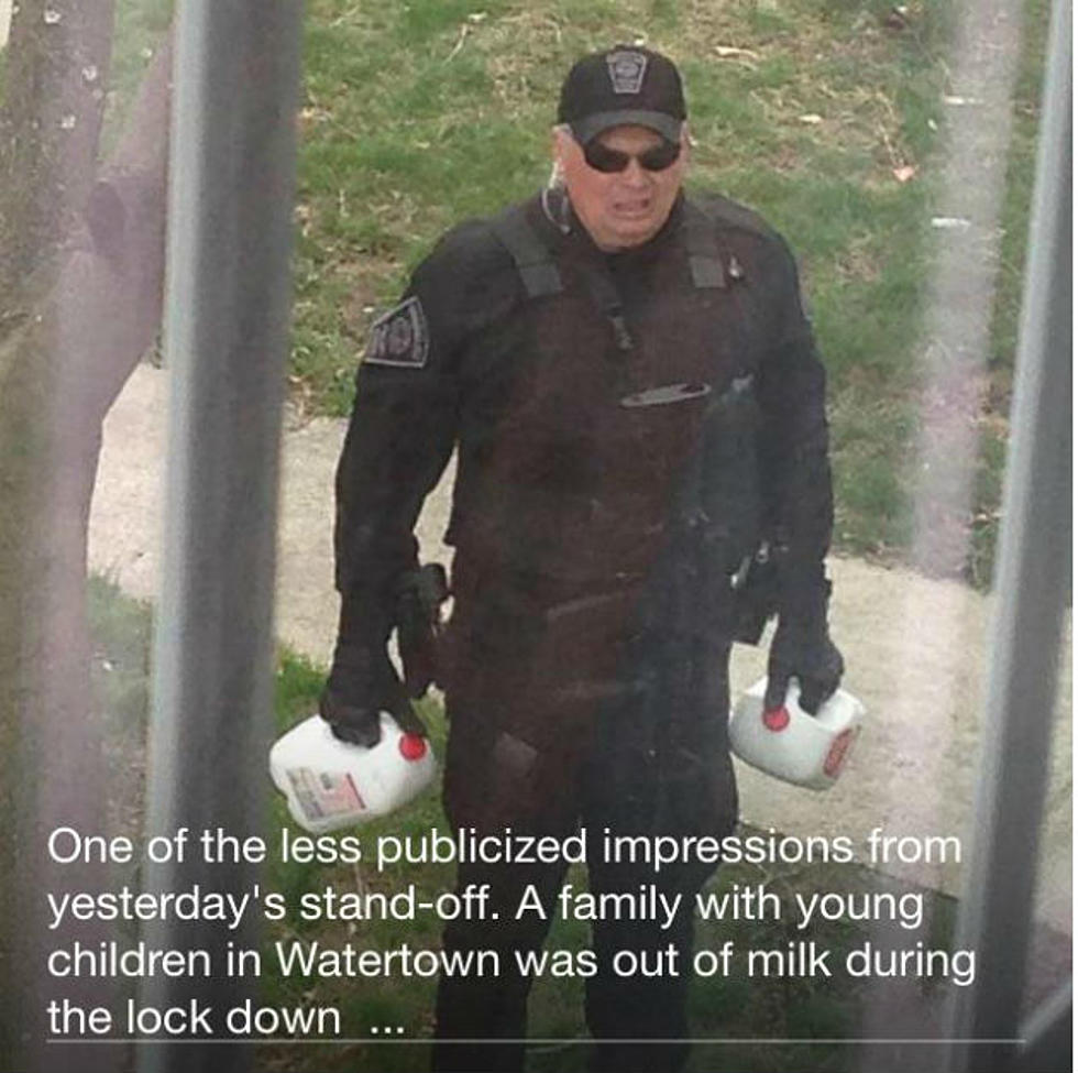 Boston Policeman Delivers Milk During Lockdown [PHOTO]