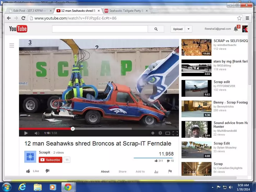 TASTE THE BEAST MODE! Seahawk Crane Crushes A Bronco Truck