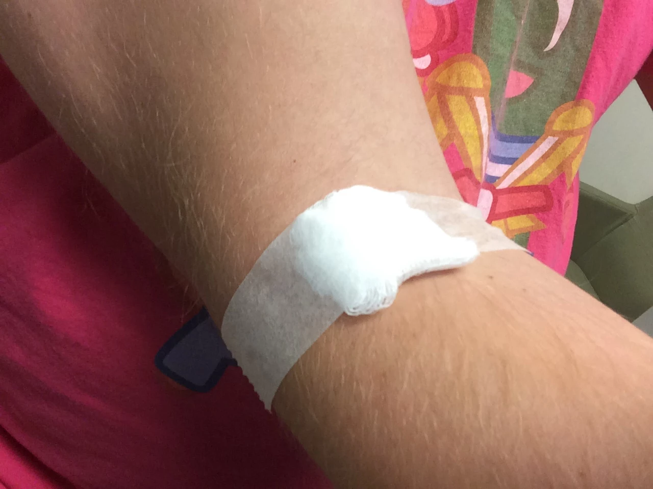 How long to keep bandage on after blood draw