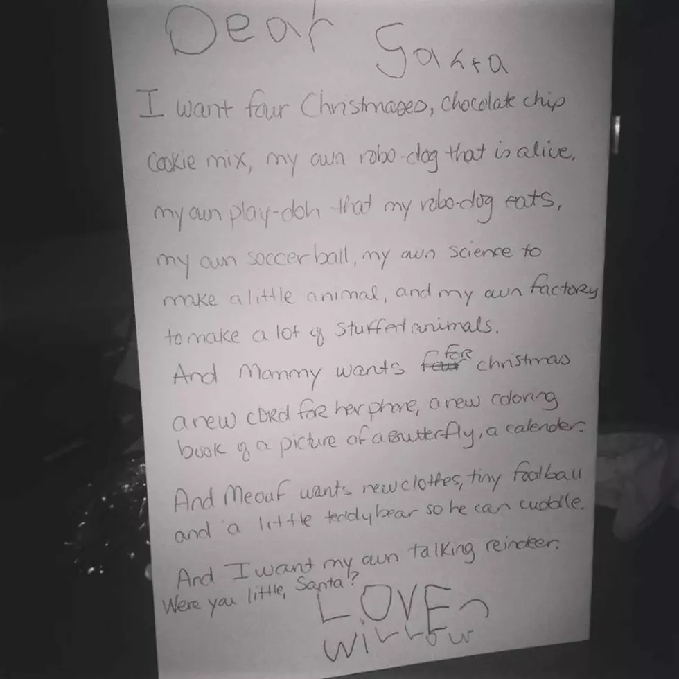 Send Us Pics Of Your Kid’s ‘Dear Santa’ Letters And We Could Read Them On The Air