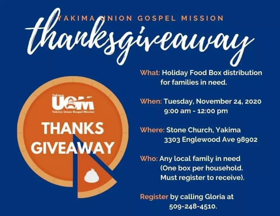 Yakima Union Gospel Mission Thanksgiveaway is November 24th