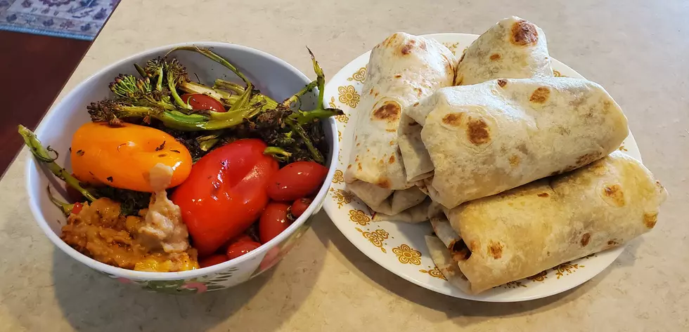 His and Hers Breakfast: Chorizo Burritos/Veggie Scramble Recipe