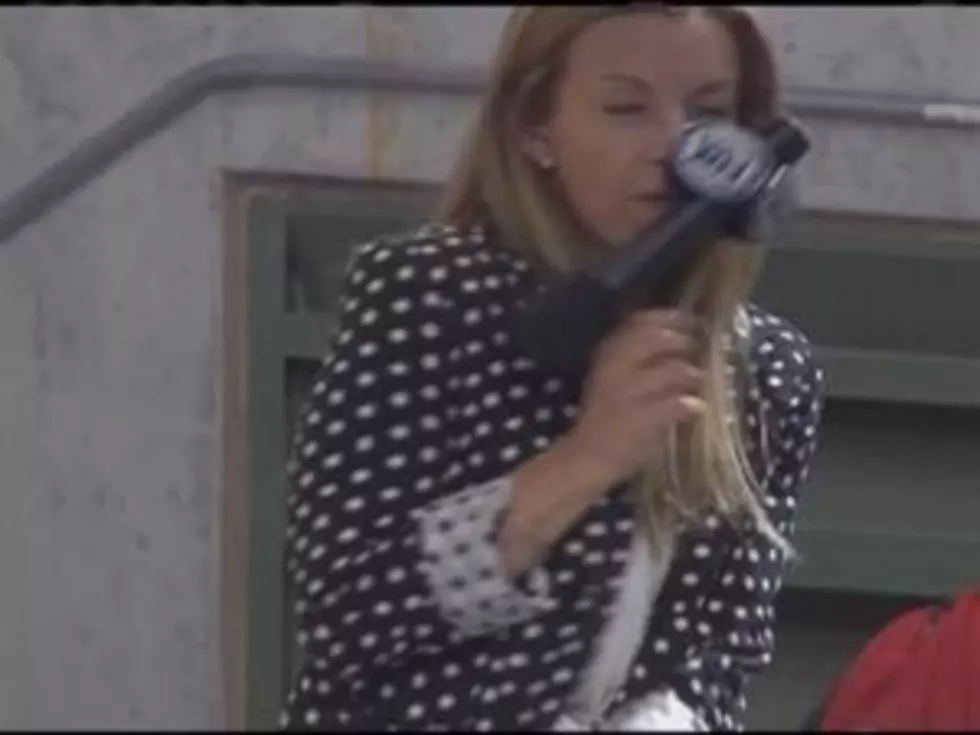 Watch a Sideline Reporter’s Microphone Get Knocked Out of Her Hand by a Baseball