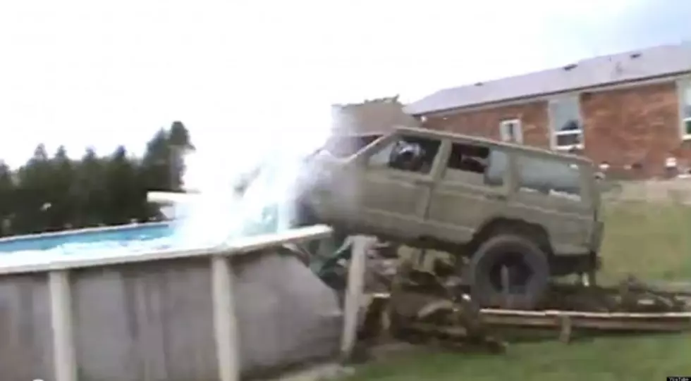 A Jeep vs. an Above-Ground Pool: Who Ya Got? [VIDEO]