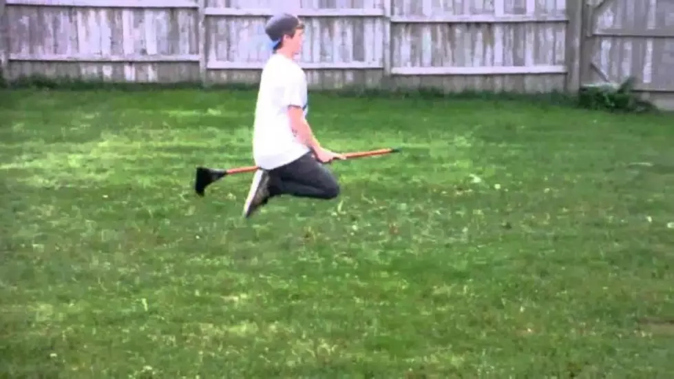 Kid Flying on a Broomstick [VIDEO]