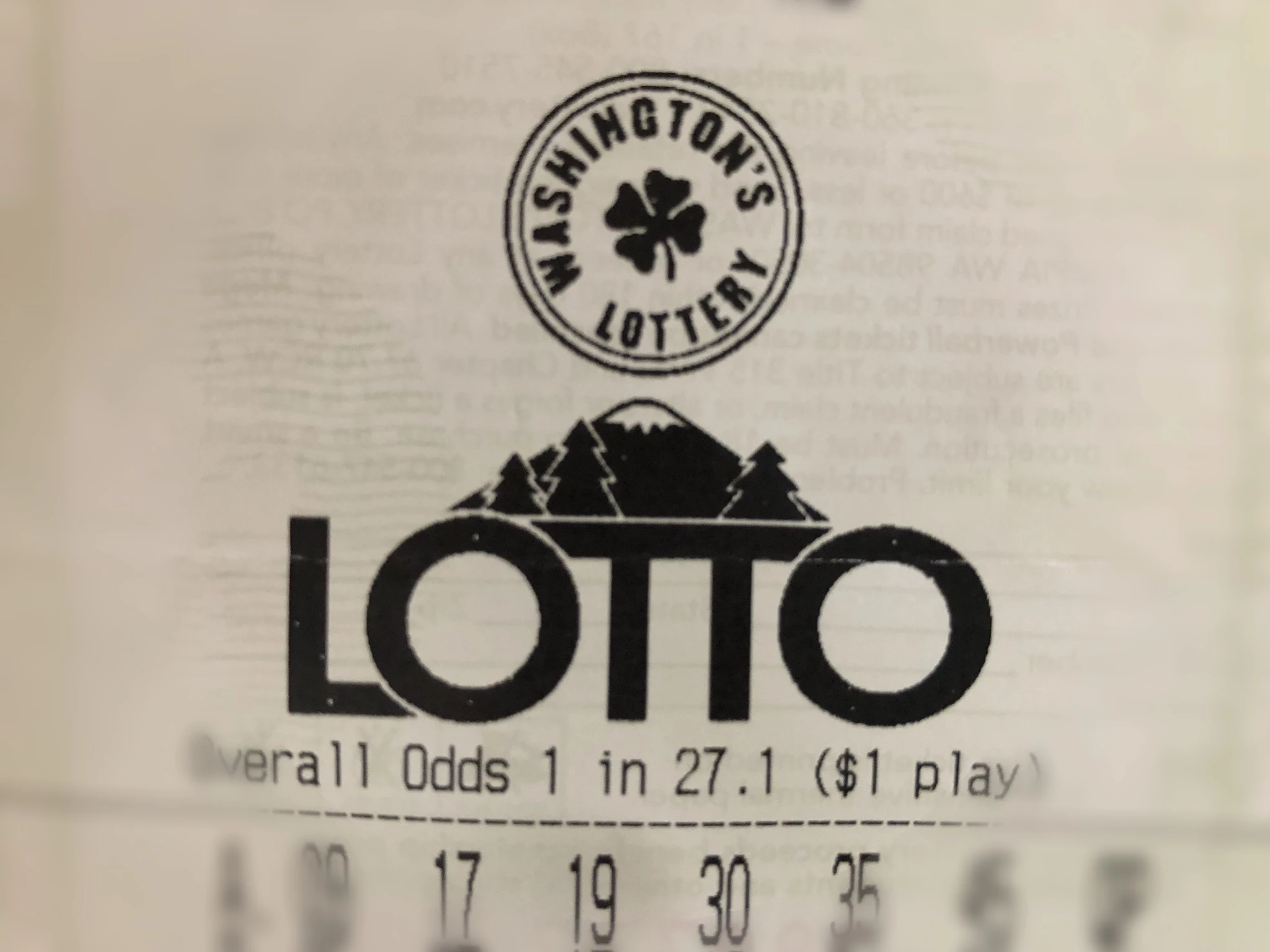 Washington Lottery 983 The KEY