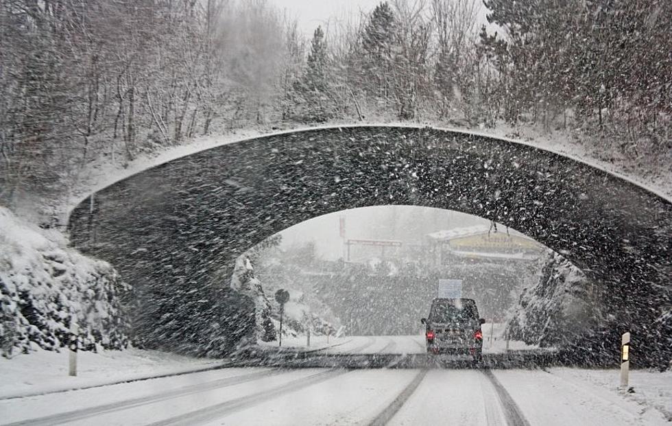 Driving? Here Comes The Cascade Snow on Top of Spring Sun