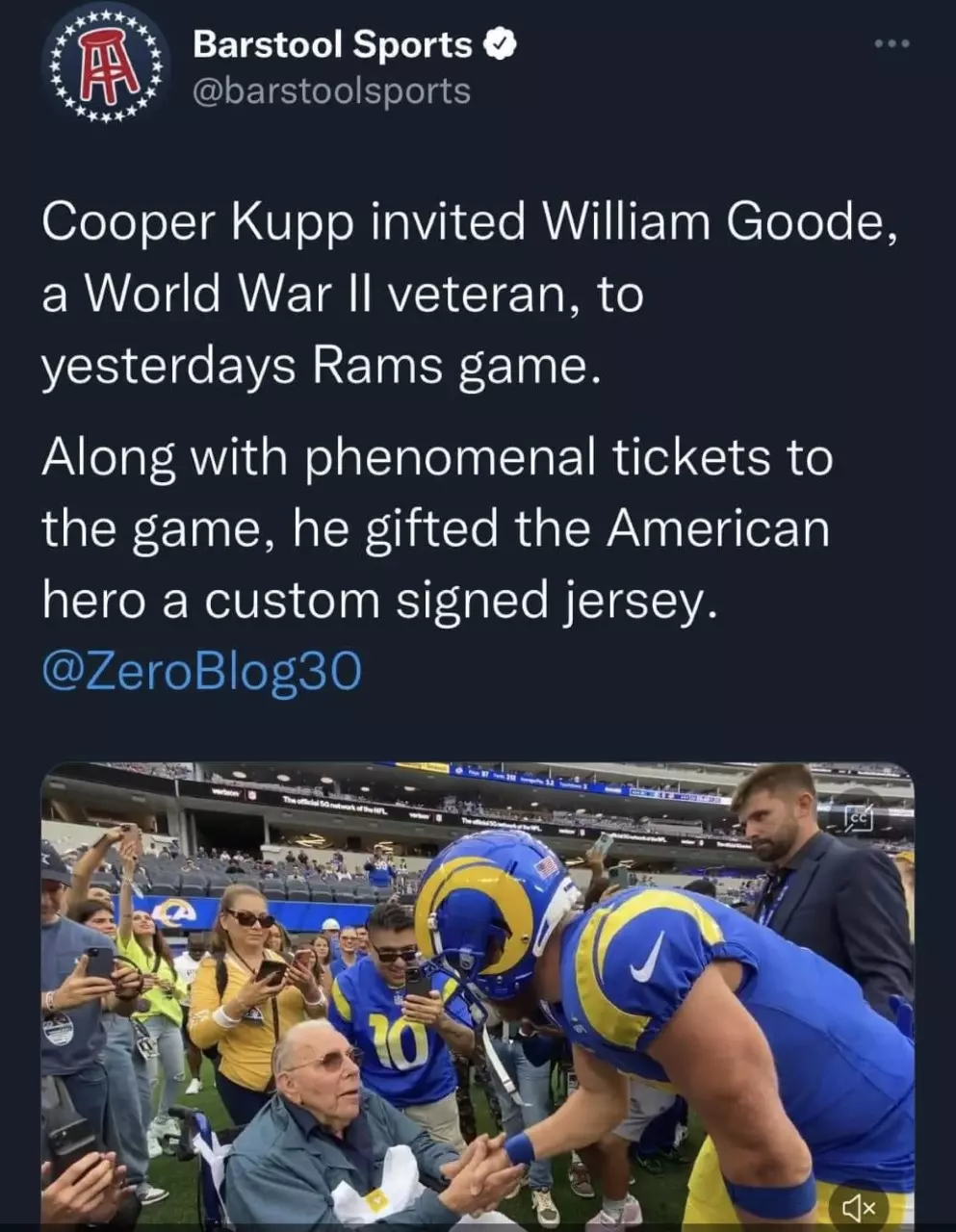 Yakima's Cooper Kupp Honors World War Two Veteran Love Goes Viral