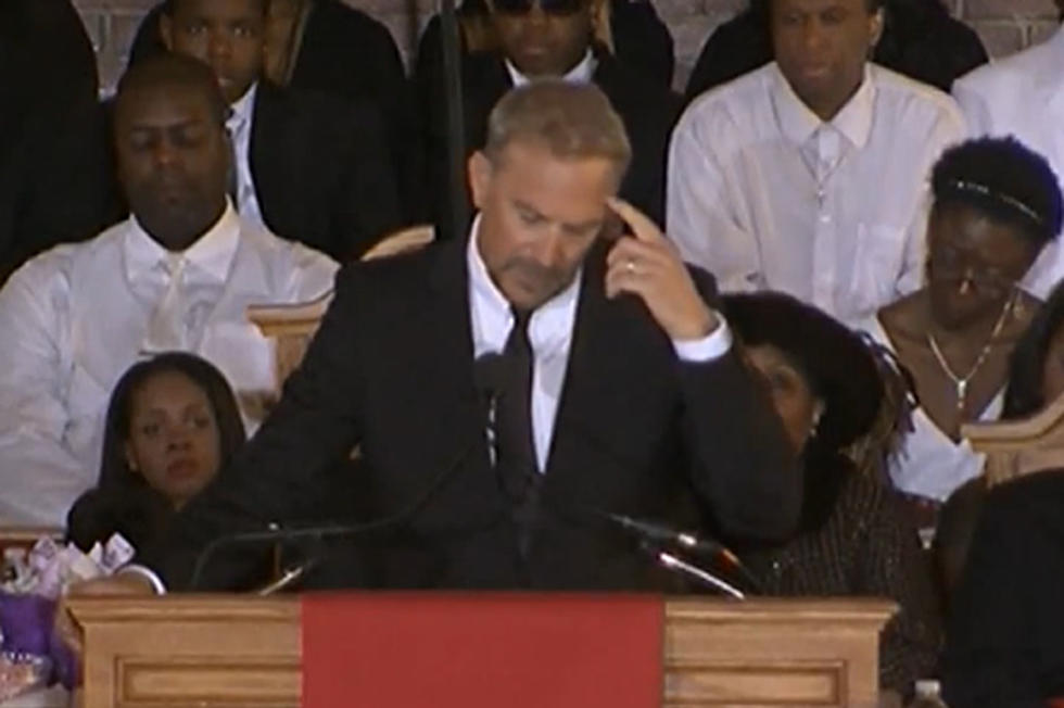 Kevin Costner Pays Touching Tribute to Whitney Houston at Funeral