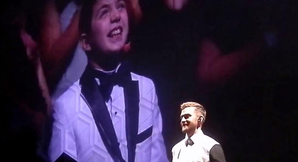 Justin Timberlake Receives Fan Gift and Gets Choked Up