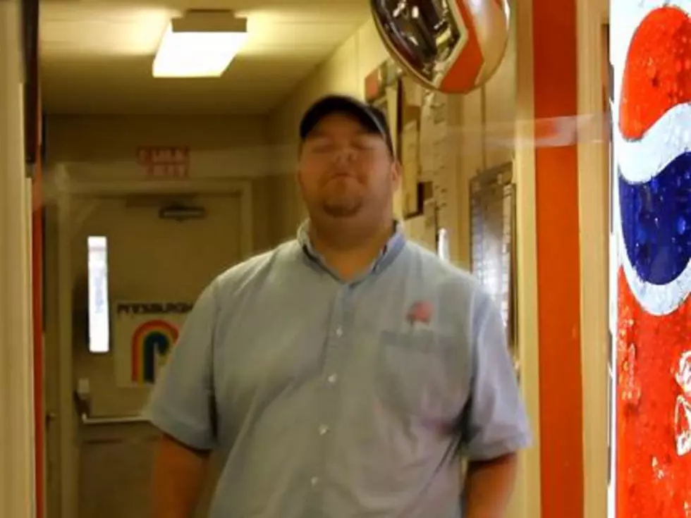 Guy Keeps Falling for Coworker&#8217;s Clear-Tape-Across-the-Door Prank [VIDEO]