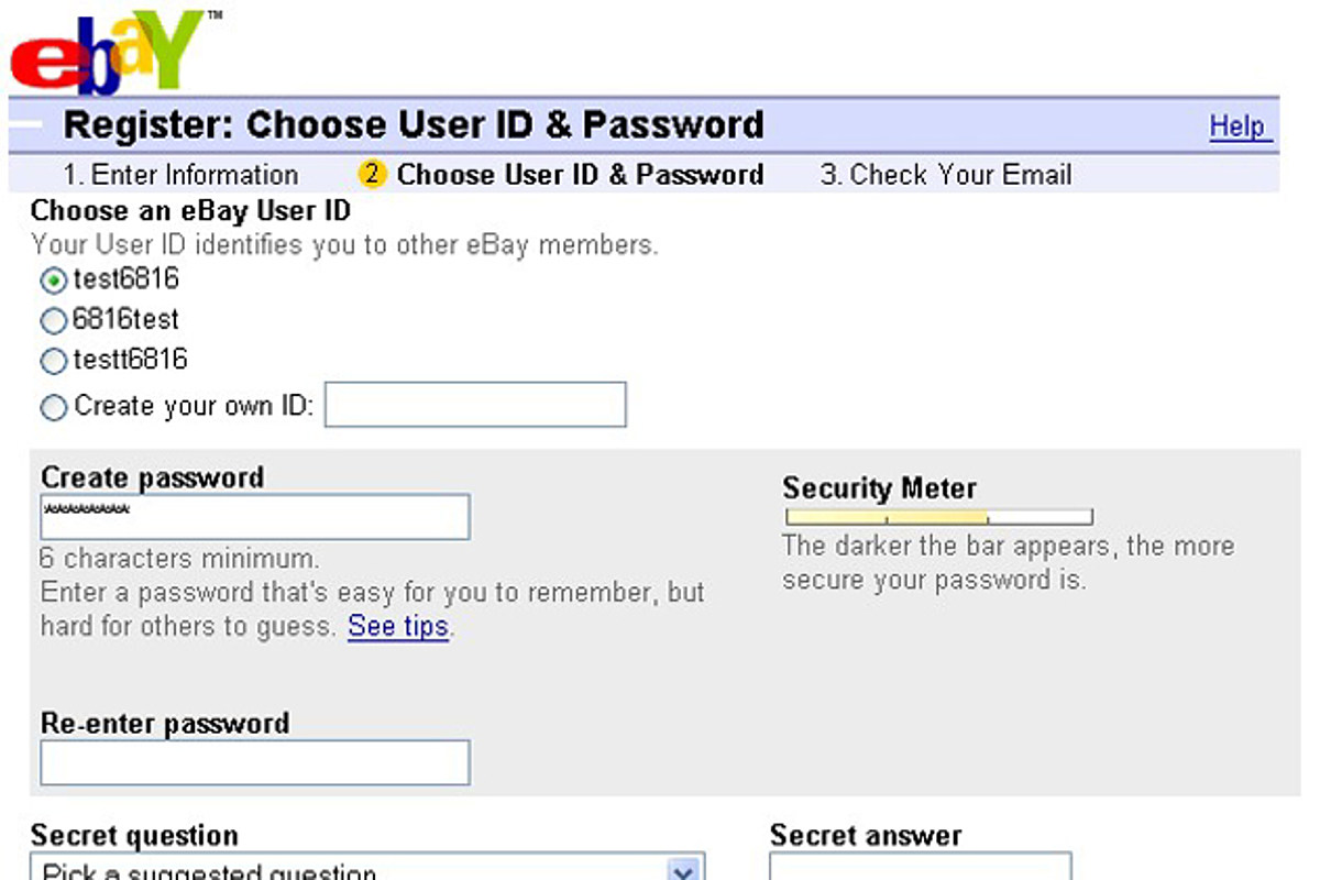 how to create a website with username and password