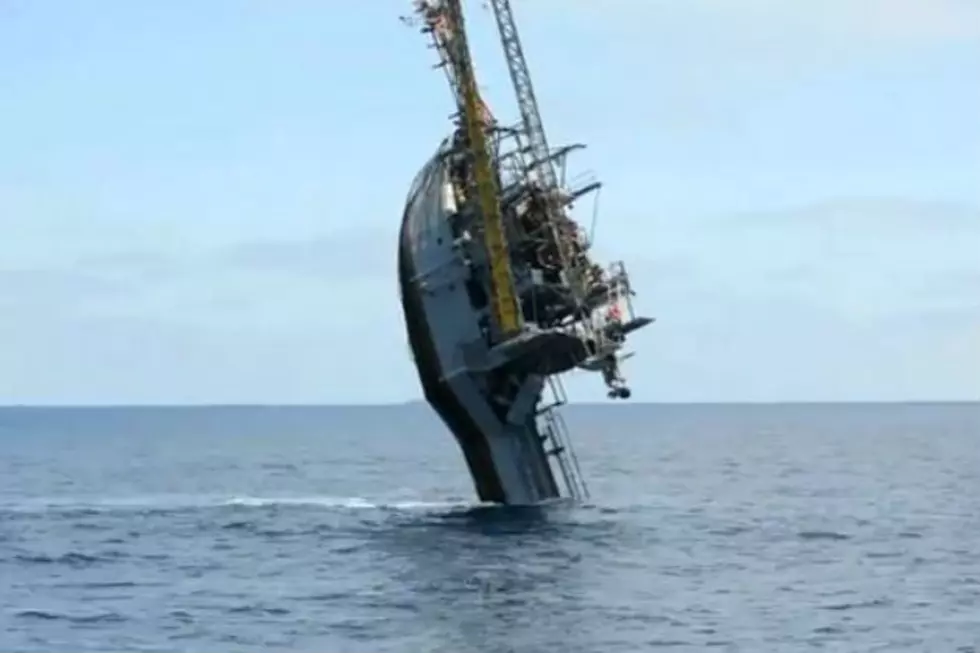 700 Ton Ship Flips Vertically in the Sea and Turns Into a Research Station