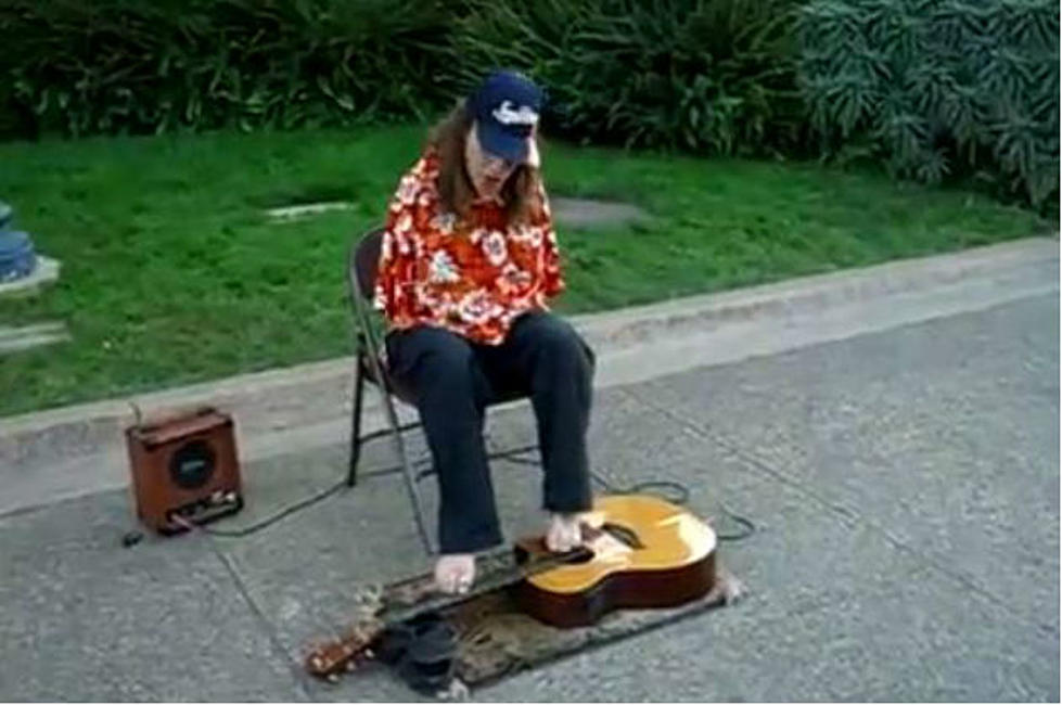 Man Plays Guitar With His Feet While Singing the Red Hot Chili Peppers’ ‘Soul To Squeeze’