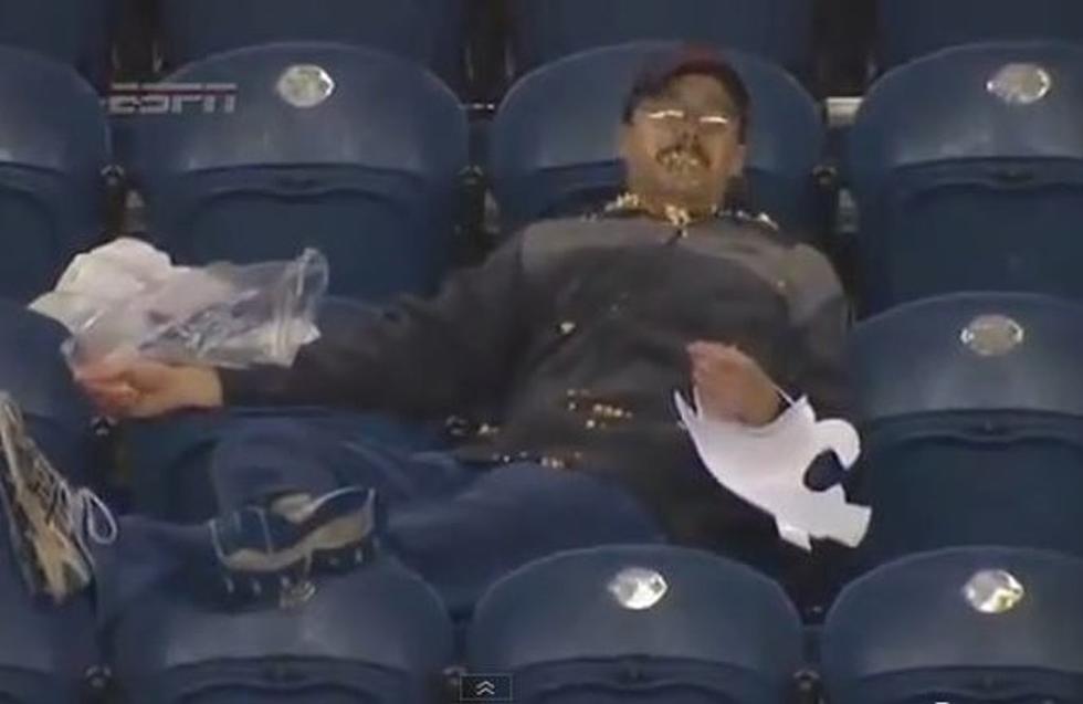 Drunk Fan Showers Himself With Popcorn During College Football Game