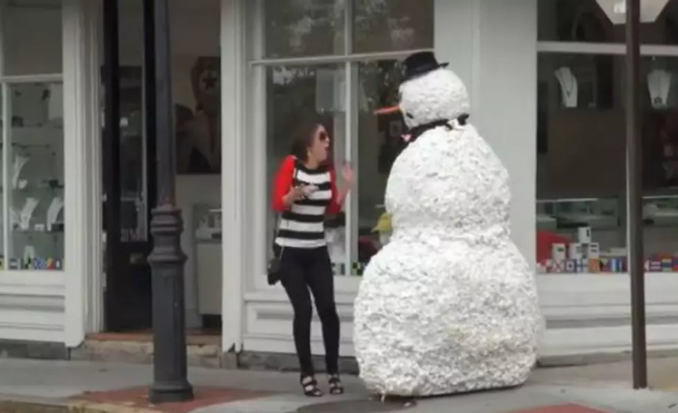 Scary Snowman Prank Terrorizes People Into the Spirit of Halloween