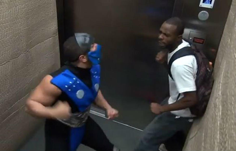 Mortal Kombat Prank Scares Elevator Riders