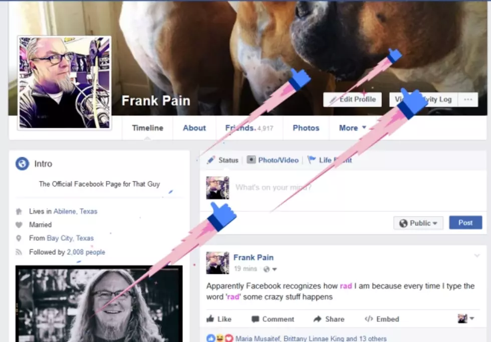 Facebook Thinks Frank Pain’s Page is ‘Rad’
