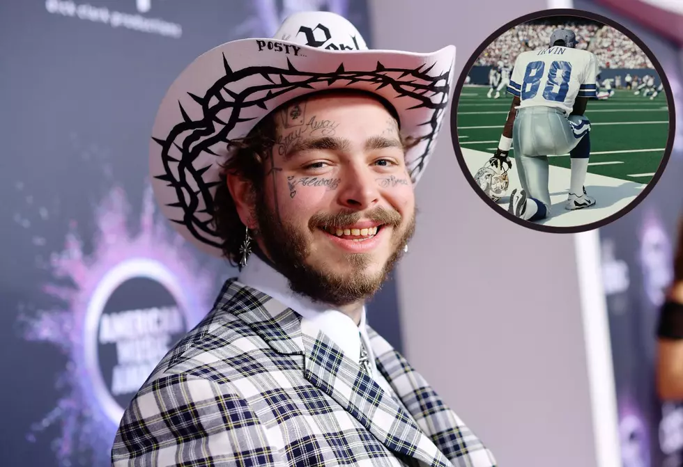 Post Malone tells Michael Irvin he'll get an 88 tattoo on his forehead if  Cowboys win the Super Bowl