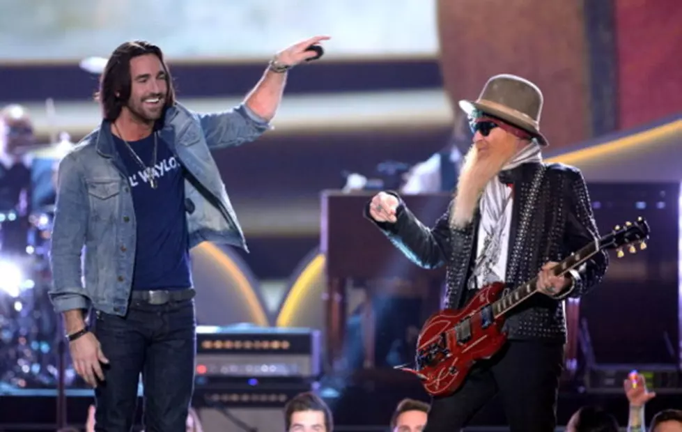 Billy Gibbons of ZZ Top Performs Live With Jake Owen at the 2013 American Country Awards
