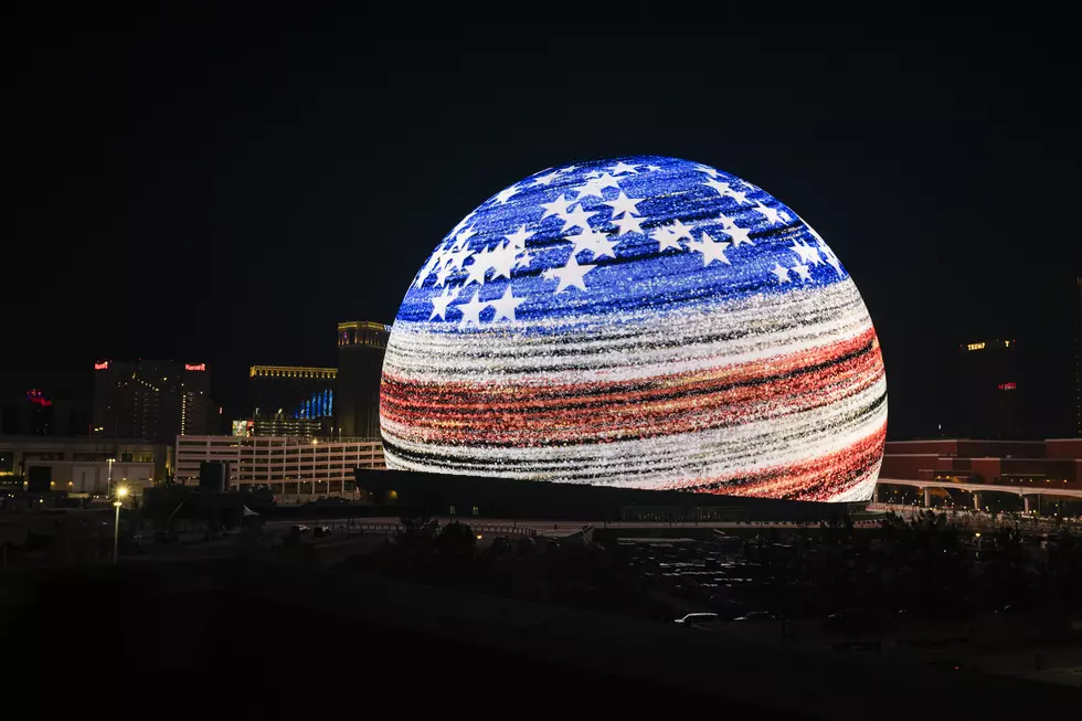 Sphere Lights Up Las Vegas Skyline For The First Time In Celebration Of Independence Day