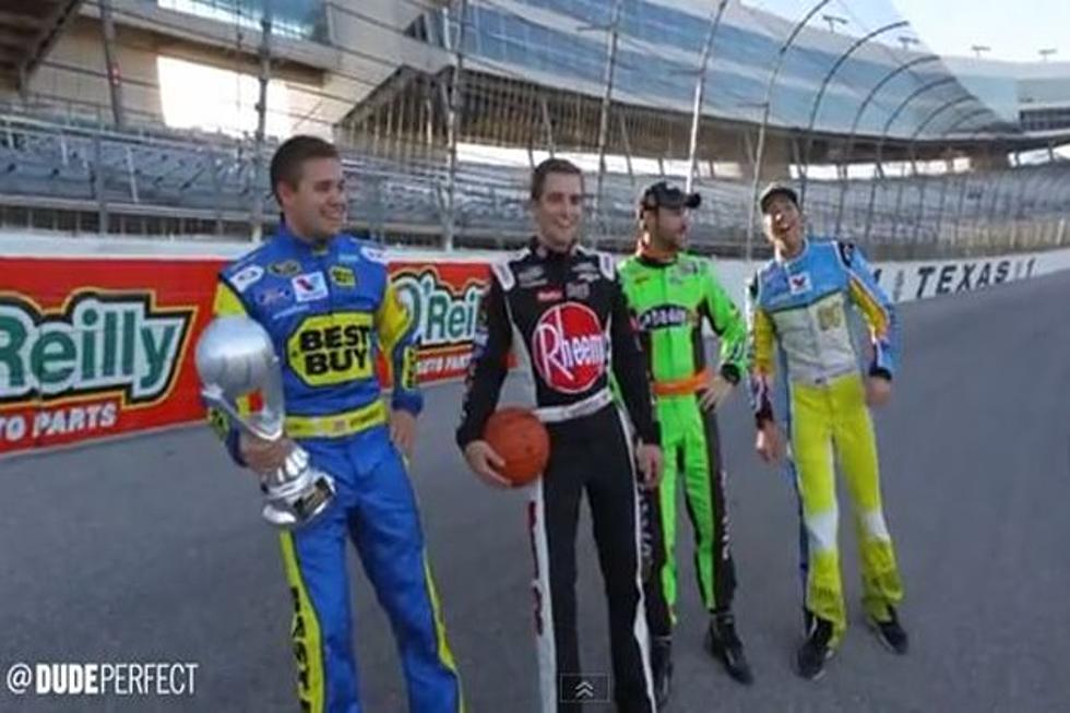 Dude Perfect Goes NASCAR in Their Latest Trick Shot Battle