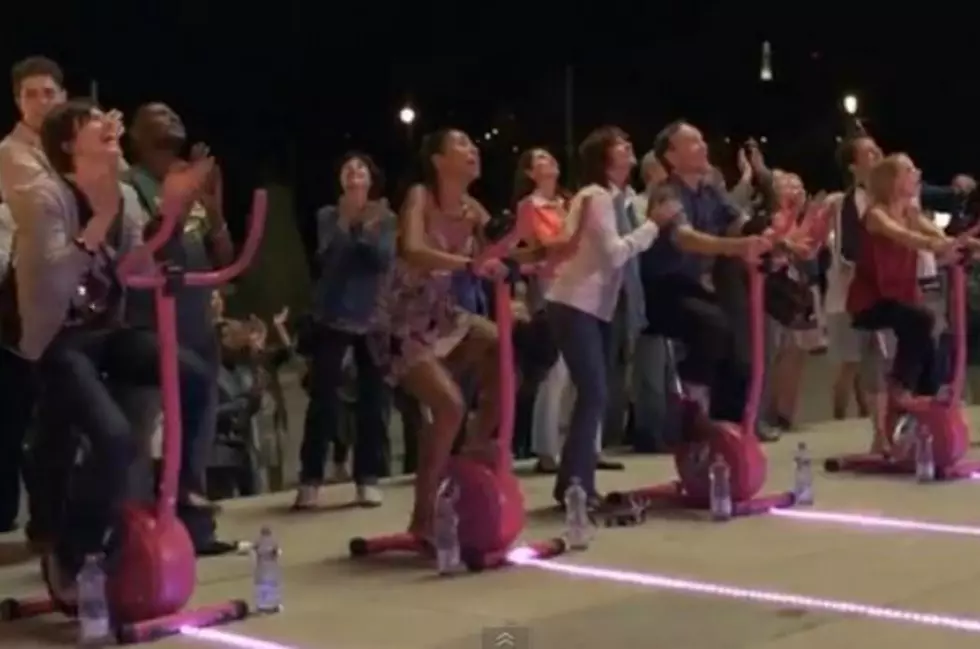 The Best Way to Burn Calories is to Have a Stationary Bike Powered LED Strip Show