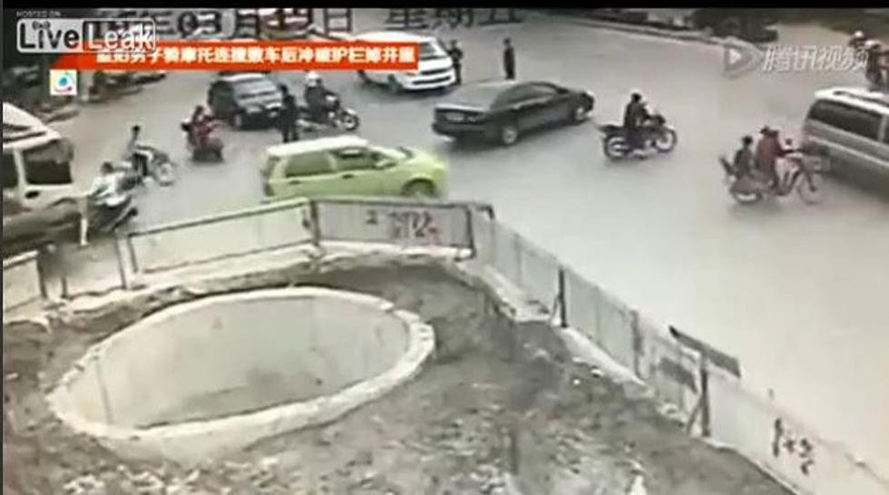 Man Crashing His Scooter Twice in a Row Reminds You That Your Day Could Be Worse