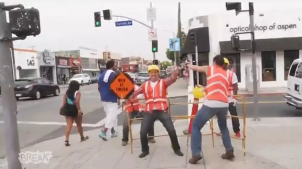 A Hilarious Prank Video of Men Dressed as Construction Workers Doing the Popular Miley Cyrus Dance ‘Twerking’