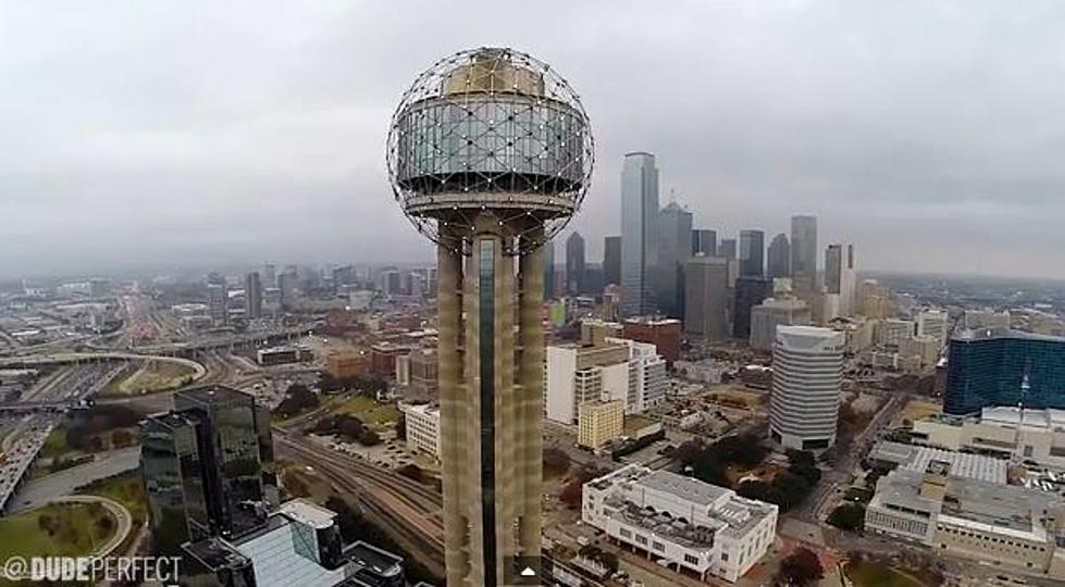 Dude Perfect Makes 500 Foot Moving Goal From the Top of Reunion Tower in Dallas