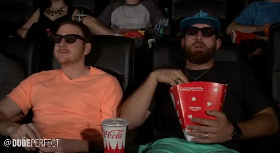 Dude Perfect Presents the Smuggler, the Tiny Bladder, the Buttery Popcorn Guy and More Movie Theater Stereotypes