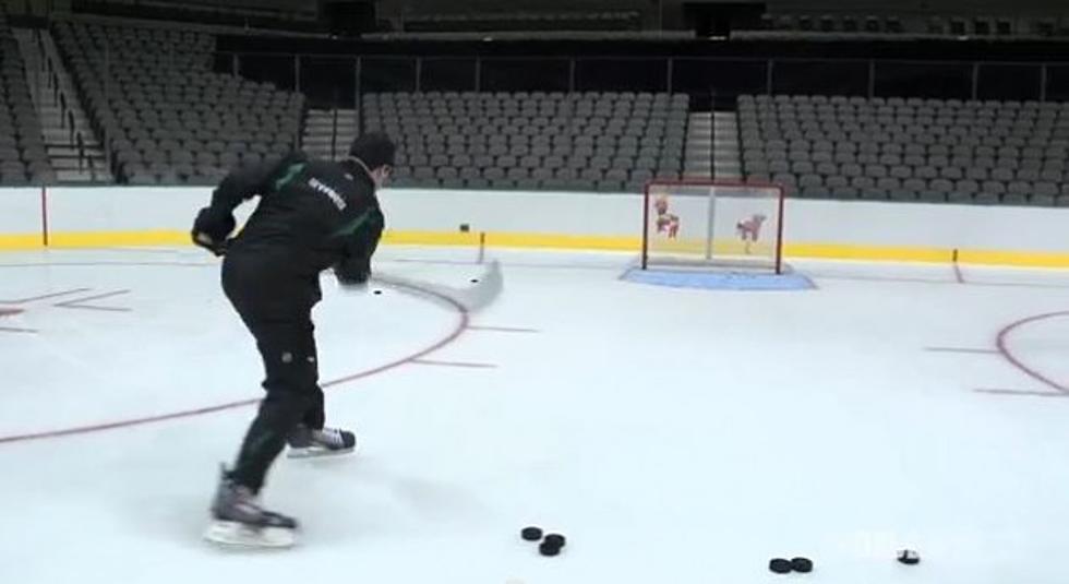 Dallas Stars Players Join Dude Perfect for Hockey Trick Shots